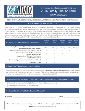 2015 ADAO Program Family Tribute FORM