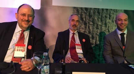 Dr. Arthur Frank, Dr. Barry Castleman, and Dr. Andrew Dupont at Brazil's 2016 International Seminar on Asbestos: A Socio-Legal Approach. 