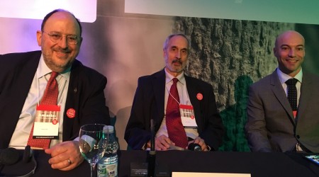 Dr. Arthur Frank, Dr. Barry Castleman, and Dr. Andrew Dupont at Brazil's 2016 International Seminar on Asbestos: A Socio-Legal Approach.