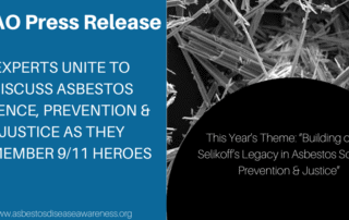 Conference details banner for asbestos disease awareness organisation