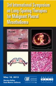 3rd International Symposium on Lung-Sparing Therapies for Malignant Pleural Mesothelioma